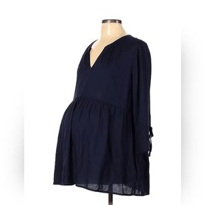 Motherhood maternity casual top, Large, Blue